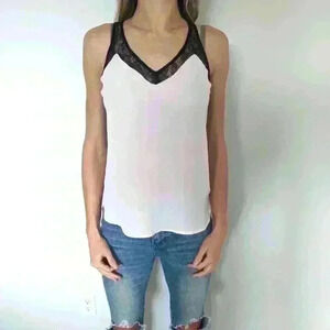 Dynamite, lace  cami, pink and black, Sz small